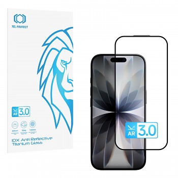 Ochranné tvrzené sklo Tel Protect 10X AR 3.0 AntiReflective Titanium pro iPhone 16 Pro/17