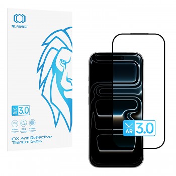 Ochranné tvrzené sklo Tel Protect 10X AR 3.0 AntiReflective Titanium pro iPhone 17 Pro Max