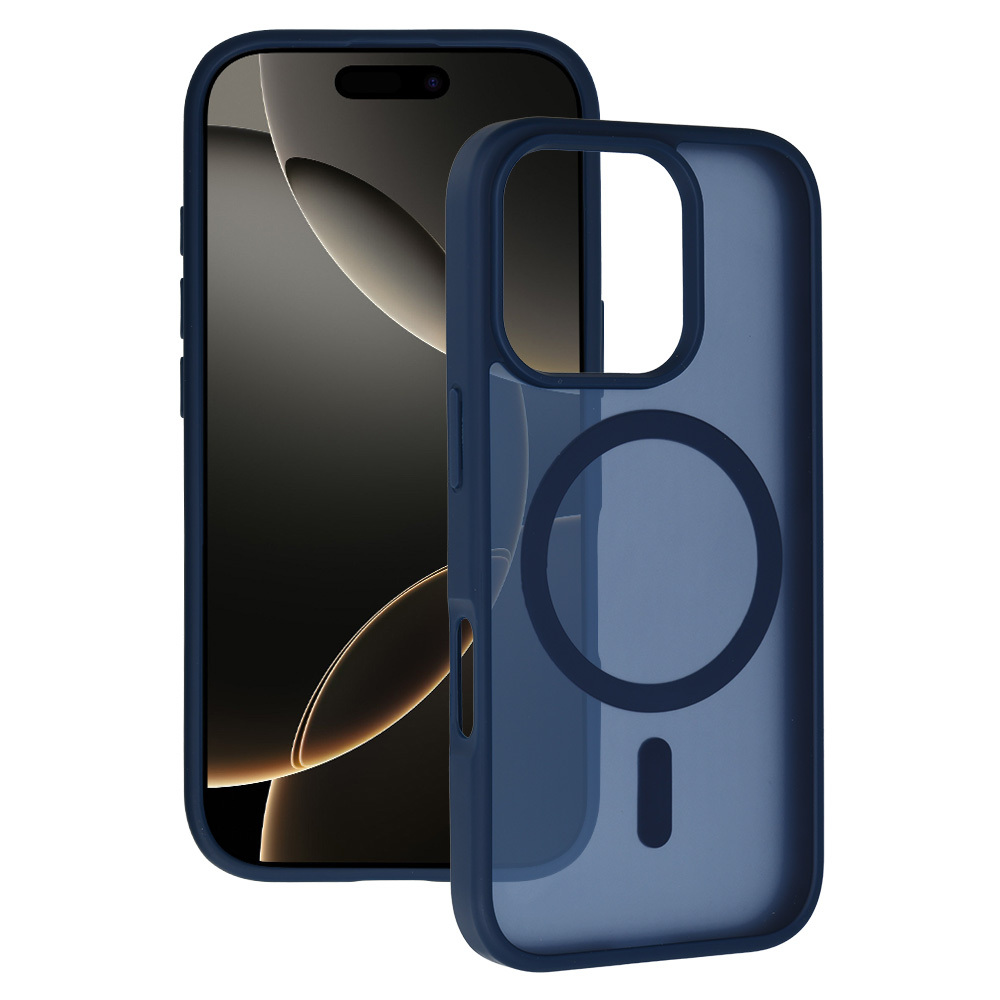 Levně Kryt Tel Protect Aura Matte MagSafe pro iPhone 16 Pro tmavě modrý