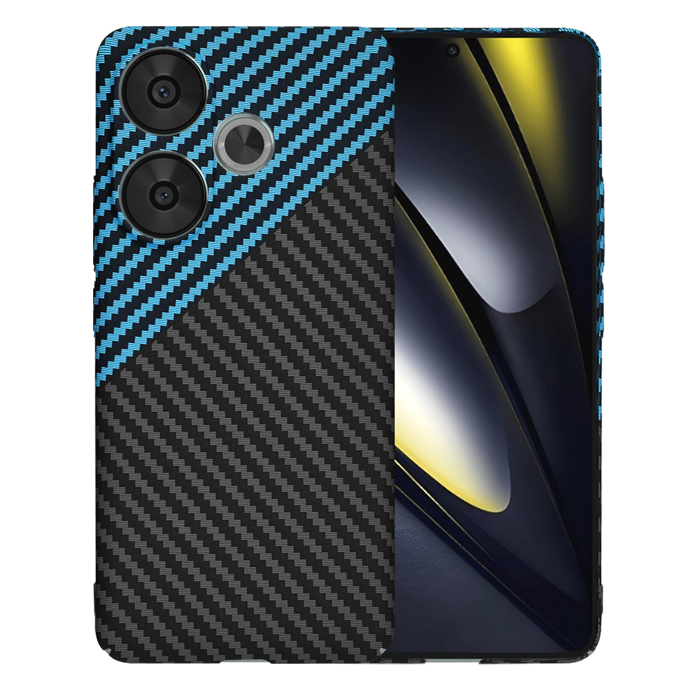 Levně Kryt Techsuit - Carbonite FiberShell - Xiaomi Poco F6 Modrý