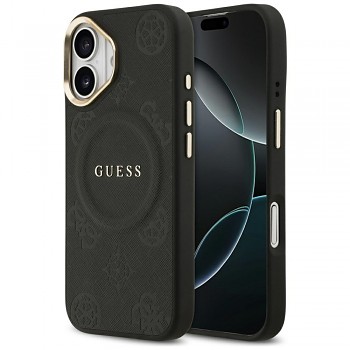 Kryt Guess - Peony Hot Stamp MagSafe (GUHMP17SPSAMSECK) - iPhone 17 Černý