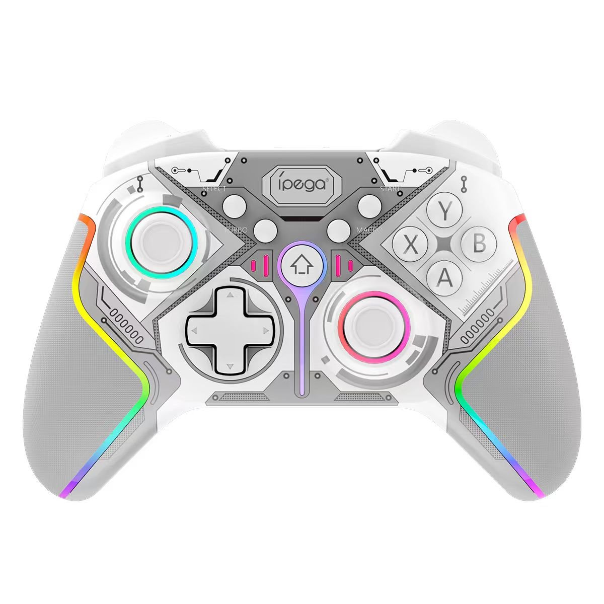Levně Gamepad iPega 9666BH Bluetooth RGB pro Android/iOS/PS3/PS4/PC/N-Switch bílý