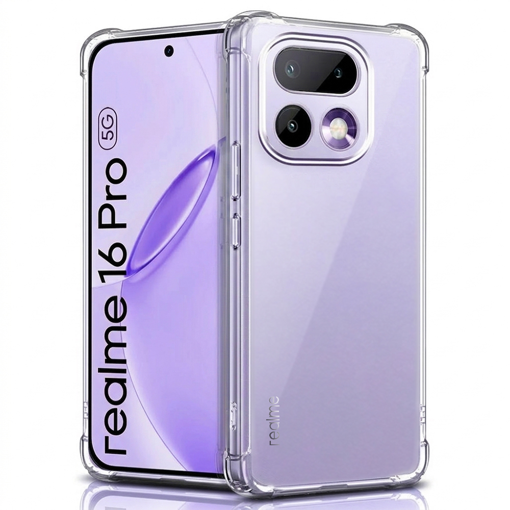 Levně Kryt Techsuit - Shockproof Clear Silicone - Realme 16 Pro Průhledný