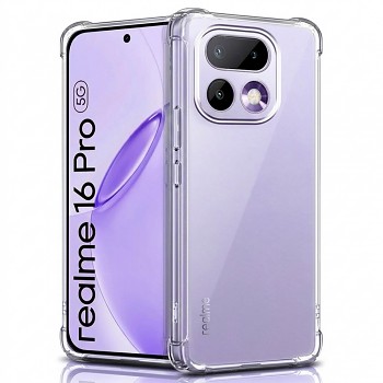 Kryt Techsuit - Shockproof Clear Silicone - Realme 16 Pro Průhledný