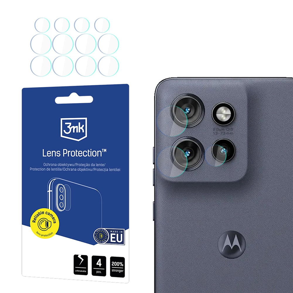 Levně Ochranné sklo na fotoaparát 3mk - Lens Protection (4 pack) - Motorola Edge 60 Neo Průhledné