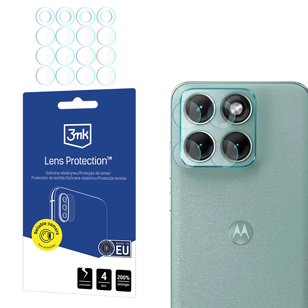 Levně Ochranné sklo na fotoaparát 3mk - Lens Protection (4 pack) - Motorola Edge 70 Fusion Průhledné