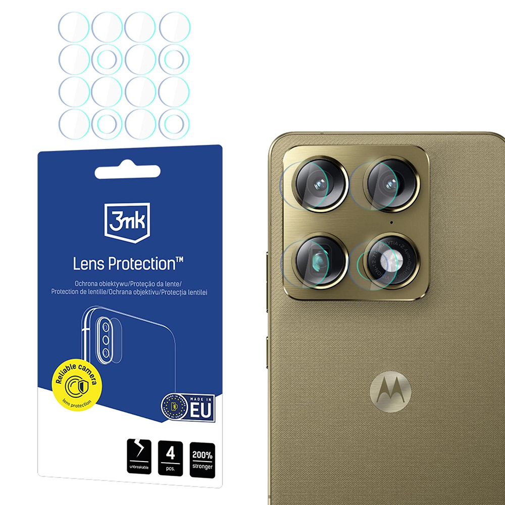Levně Ochranné sklo na fotoaparát 3mk - Lens Protection (4 pack) - Motorola Signature Průhledné