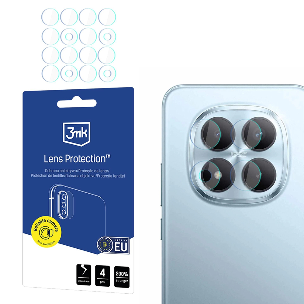 Levně Ochranné sklo na fotoaparát 3mk - Lens Protection (4 pack) - Xiaomi Redmi Note 15 Pro 5G Průhledné