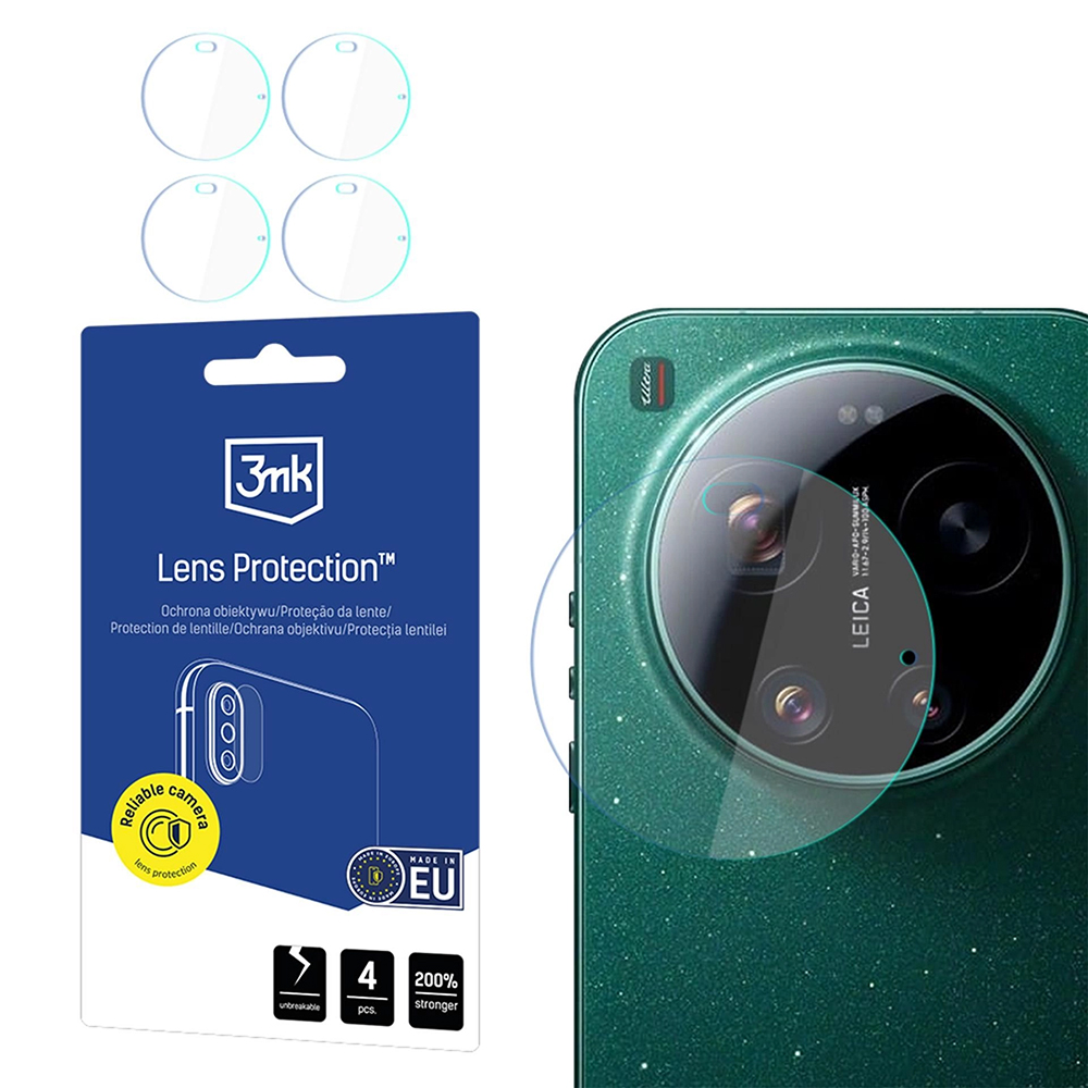 Levně Ochranné sklo na fotoaparát 3mk - Lens Protection (4 pack) - Xiaomi 17 Ultra Průhledné