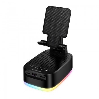 Přenosný Bluetooth reproduktor Borofone BR200 Marea 3v1 s držákem a powerbankou 1500mAh černý