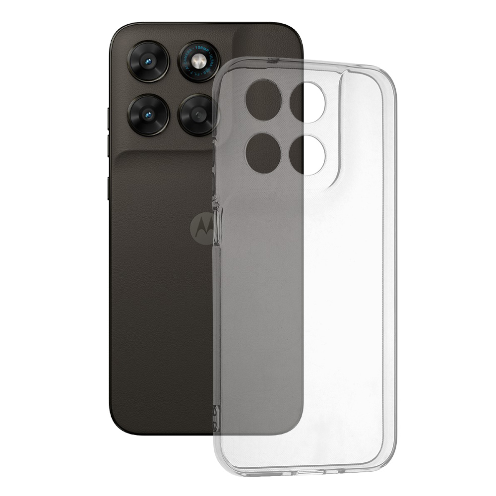 Levně Kryt Techsuit Clear Silicone - Motorola Moto G77 / G67 průhledný