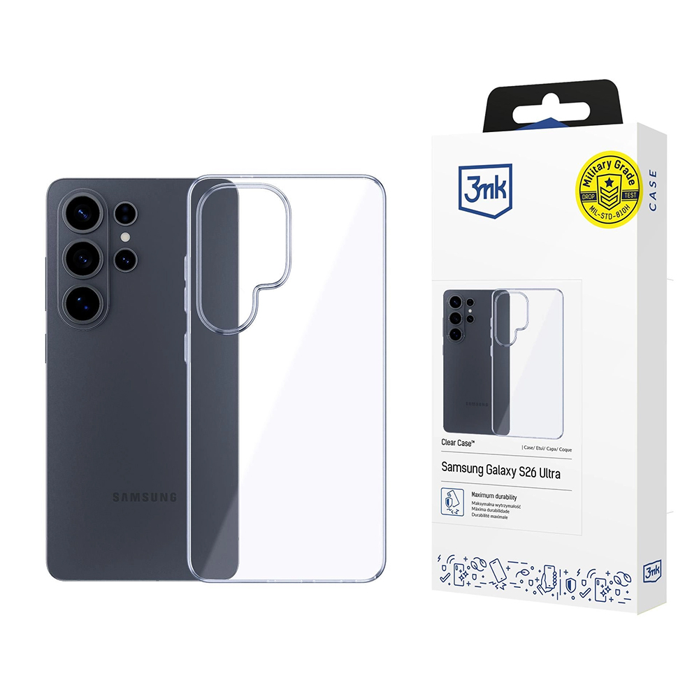 Levně Kryt 3mk Clear Case - Samsung Galaxy S26 Ultra průhledný