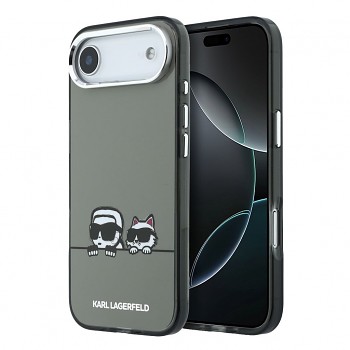 Zadní kryt Karl Lagerfeld IML K&CH Heads Logo MagSafe pro iPhone Air černý