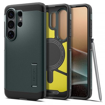 Kryt Spigen Tough Armor MagSafe (ACS10686) - Samsung Galaxy S26 Ultra Hlubinně zelený