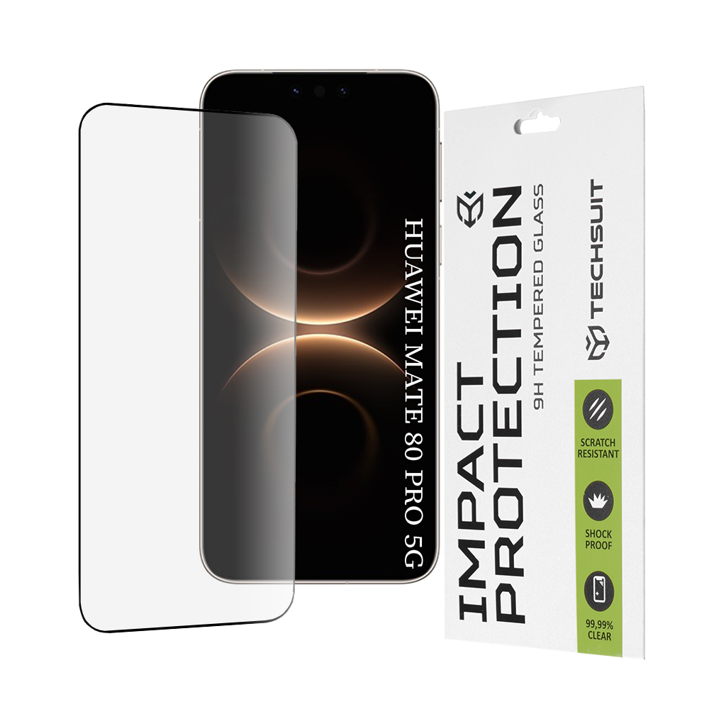 Levně Tvrzené sklo Techsuit 111D Full Cover / Full Glue - Huawei Mate 80 Pro Černé