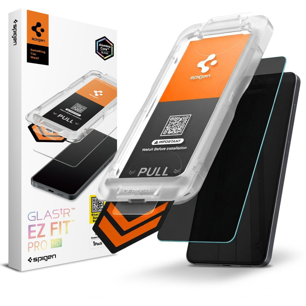 Levně Tvrzené sklo Spigen - Glas.tR EZ-FIT Pro HD (AGL11087) - Samsung Galaxy S26 Plus Privátní