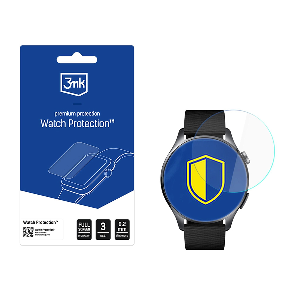 Levně Ochranná fólie 3mk - Watch Protection ARC (3 pack) - Xiaomi Watch 5 (47mm) Čirá