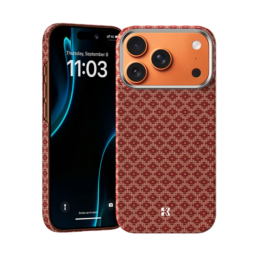 Levně Kryt Benks Magnetic Armor Air Armor Grid Kevlar Metal Frame 600D (H070) pro iPhone 17 Pro Max oranžový