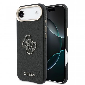 Zadní kryt Guess PU Resin Logo pro iPhone Air černý