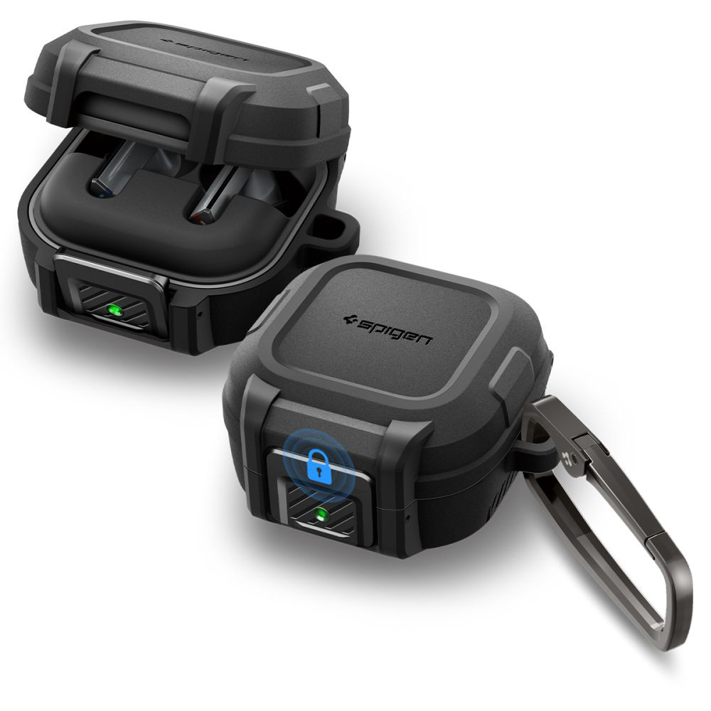 Levně Kryt Spigen - Lock Fit (ACS11202) - Samsung Galaxy Buds 4 / Buds 4 Pro Matný černý