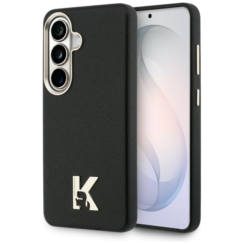 Levně Kryt Karl Lagerfeld - Wrapped Grained Leather with K Head Logo MagSafe - Samsung Galaxy S26 černý