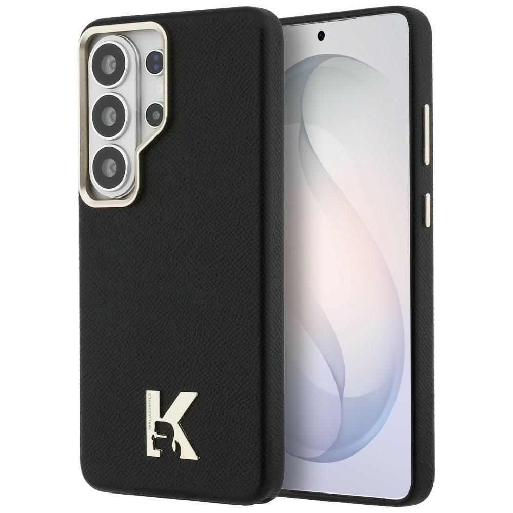 Levně Kryt Karl Lagerfeld - Wrapped Grained Leather with K Head Logo MagSafe - Samsung Galaxy S26 Ultra černý