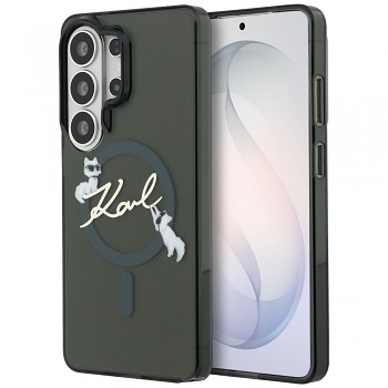 Kryt Karl Lagerfeld - IML Choupette Karl Script Logo MagSafe - Samsung Galaxy S26 Ultra černý