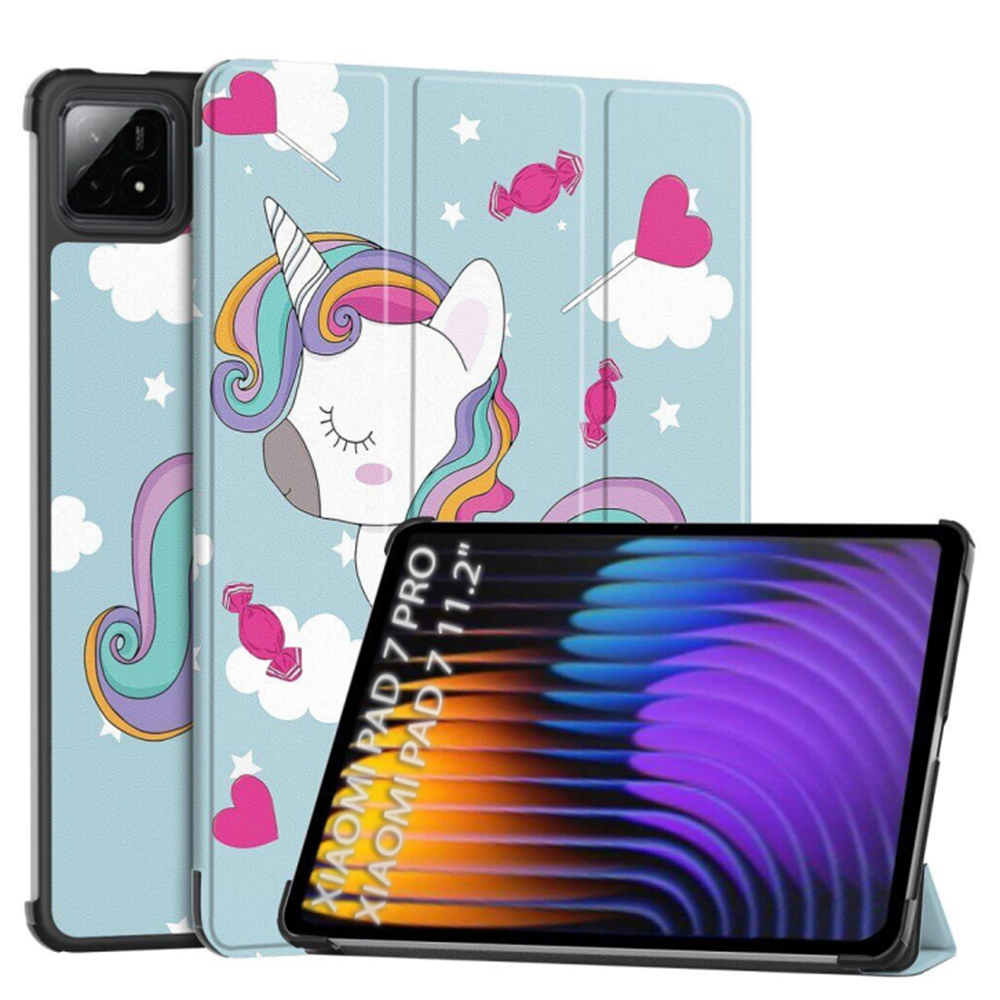 Levně Pouzdro Techsuit FoldPro pro Xiaomi Pad 7 / 7 Pro / 8 / 8 Pro s motivem Unicorn