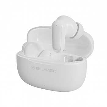 Bezdrátová TWS sluchátka Blavec BW-08 Speak AI bílá