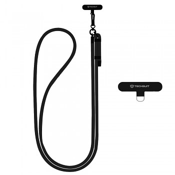 Šňůrka na mobil Techsuit Rope Crossbody Strap onyxově šedá