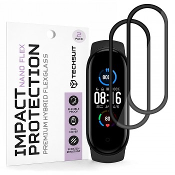 Ochranná fólie Techsuit Nano Flex (2 ks) na Xiaomi Mi Band 5 / 6 / 6 NFC černá