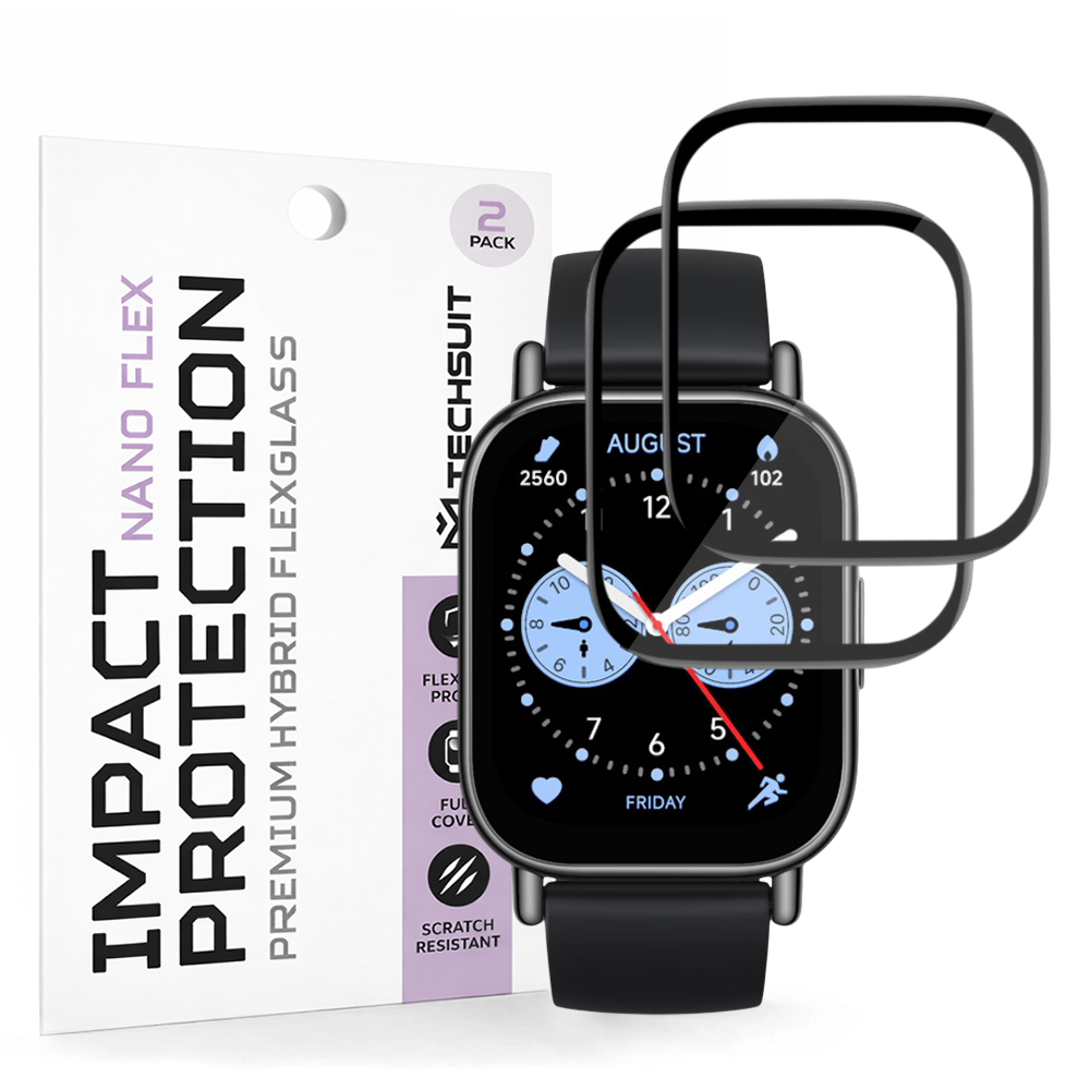 Levně Ochranná fólie Techsuit Nano Flex (2 ks) na Xiaomi Redmi Watch 5 Lite černá