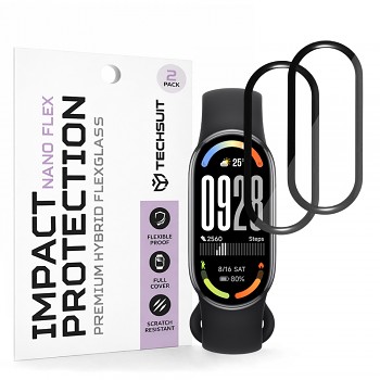 Ochranná fólie Techsuit Nano Flex (2 ks) na Xiaomi Smart Band 10 černá