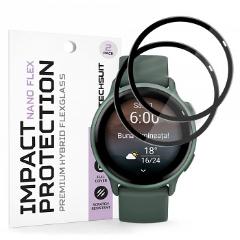 Ochranná fólie Techsuit Nano Flex (2 ks) na Garmin vivoactive 6 černá