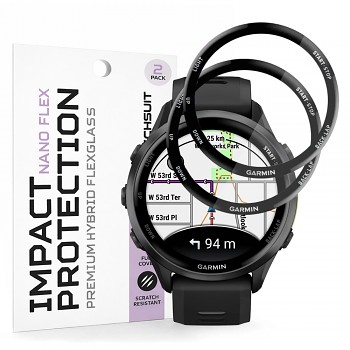 Ochranná fólie Techsuit Nano Flex (2 ks) na Garmin Forerunner 970 / Forerunner 570 47mm černá