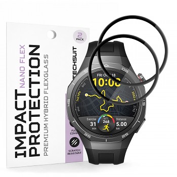 Ochranná fólie Techsuit Nano Flex (2 ks) na Huawei Watch GT 5 Pro 46mm černá