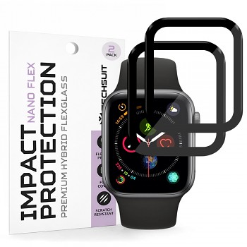 Fólie Techsuit Nano Flex (2 pack) Apple Watch 4 / 5 / 6 / SE / SE 2 / SE 3 40mm černá