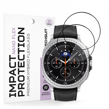 Fólie Techsuit Nano Flex (2 pack) Samsung Galaxy Watch8 Classic černá