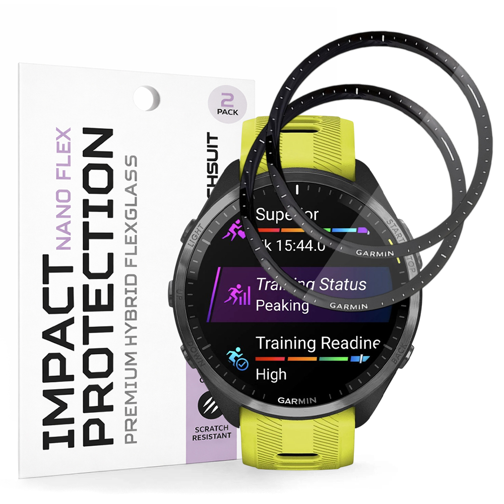 Levně Fólie Techsuit Nano Flex (2 pack) Garmin Forerunner 965 černá