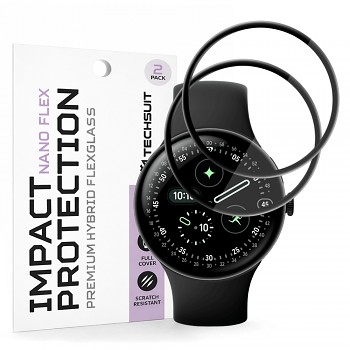 Fólie Techsuit Nano Flex (2 pack) Google Pixel Watch 4 45mm černá