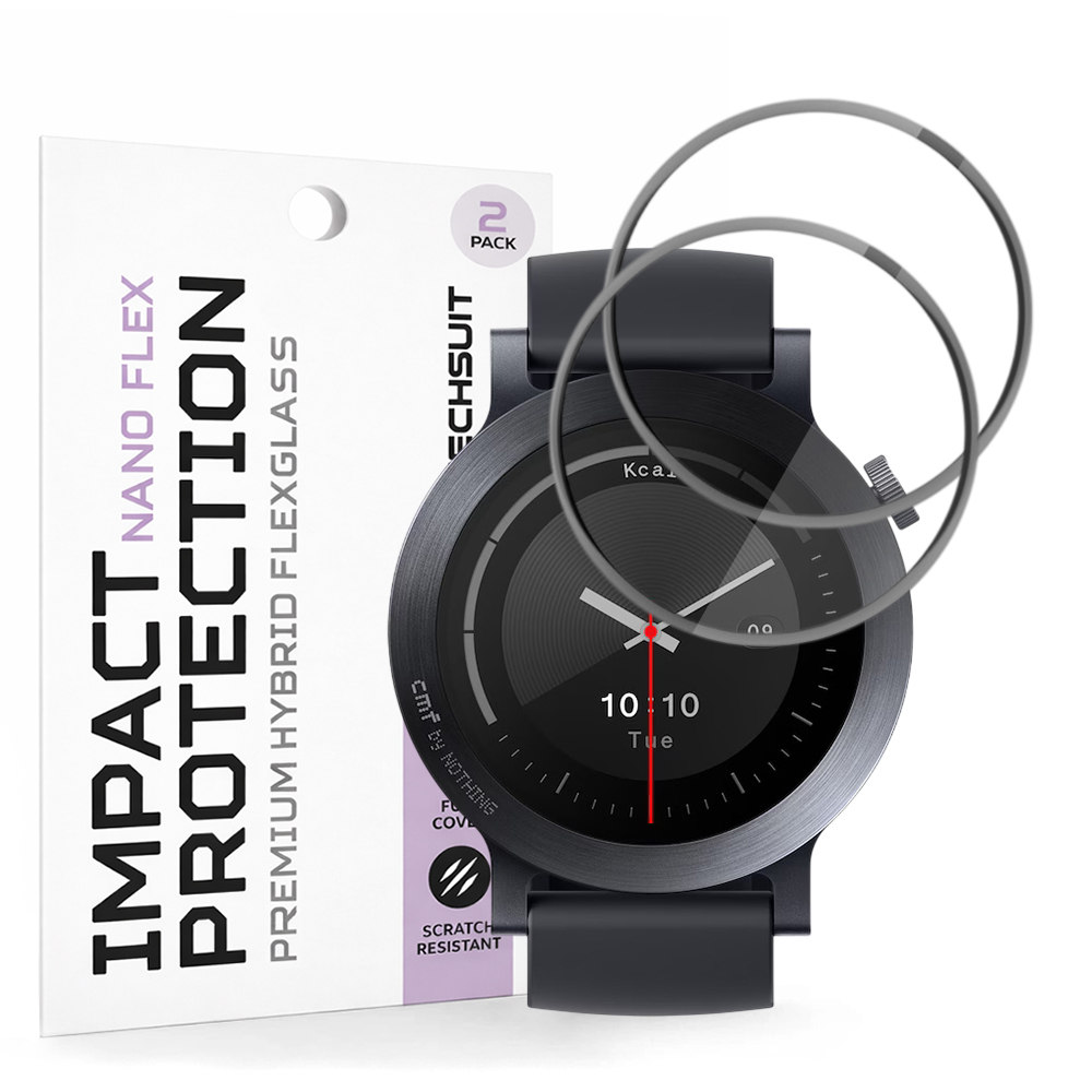 Levně Fólie Techsuit Nano Flex (2 pack) Nothing CMF Watch 3 Pro černá