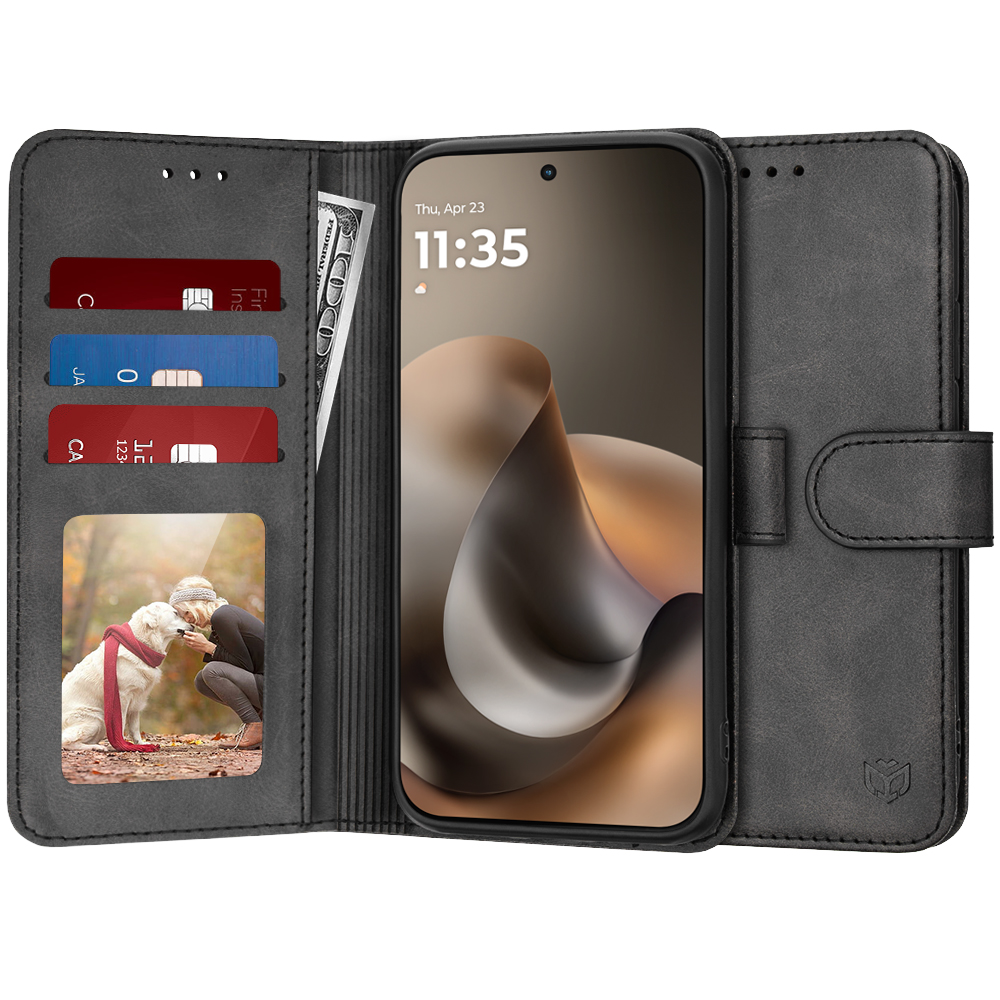 Levně Pouzdro Techsuit Diary Book Motorola Moto G77 / G67 černé