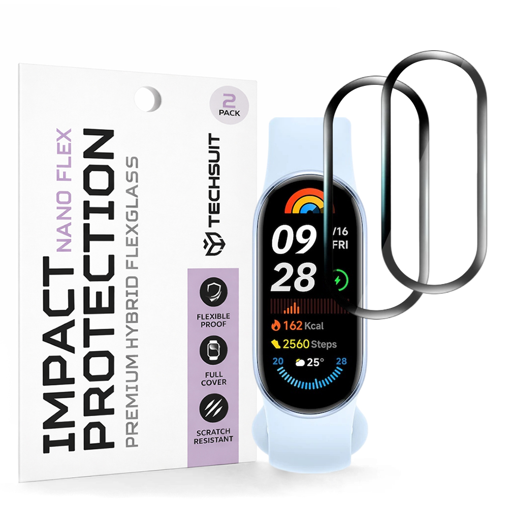 Levně Fólie Techsuit Nano Flex (2 pack) Xiaomi Mi Band 9 / 9 NFC černá
