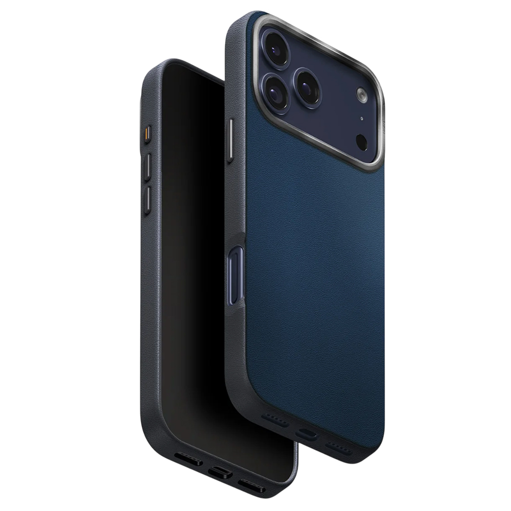 Levně Kryt UNIQ Lyden Leatherette iPhone 17 Pro modrý černý