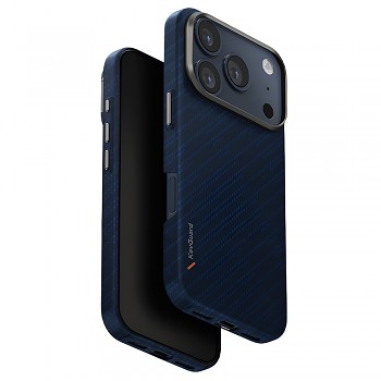 Kryt UNIQ Keva Aramid iPhone 17 Pro matně džínový