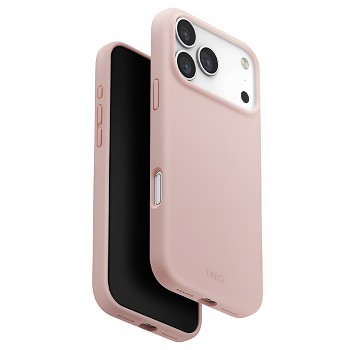 Kryt UNIQ Lino MagClick™ iPhone 17 Pro ruměncově růžový