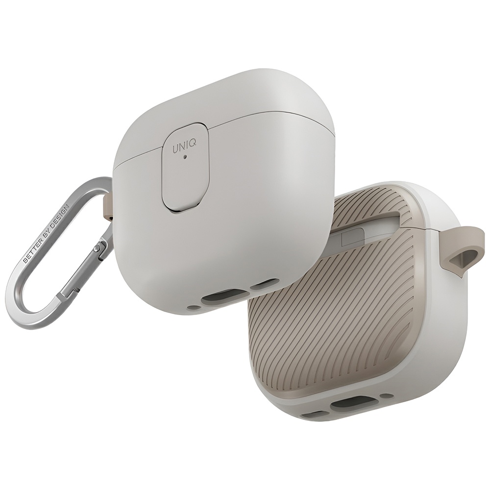 Levně Kryt UNIQ Clyde Series AirPods 4 šedobéžový