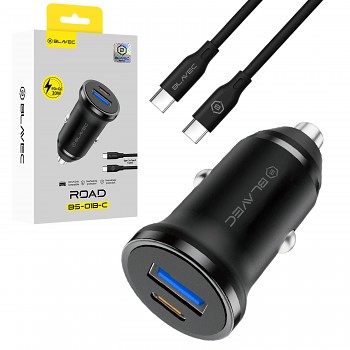 Rychlonabíječka do auta Blavec BS-01B-C Road 20W s kabelem USB-C černá