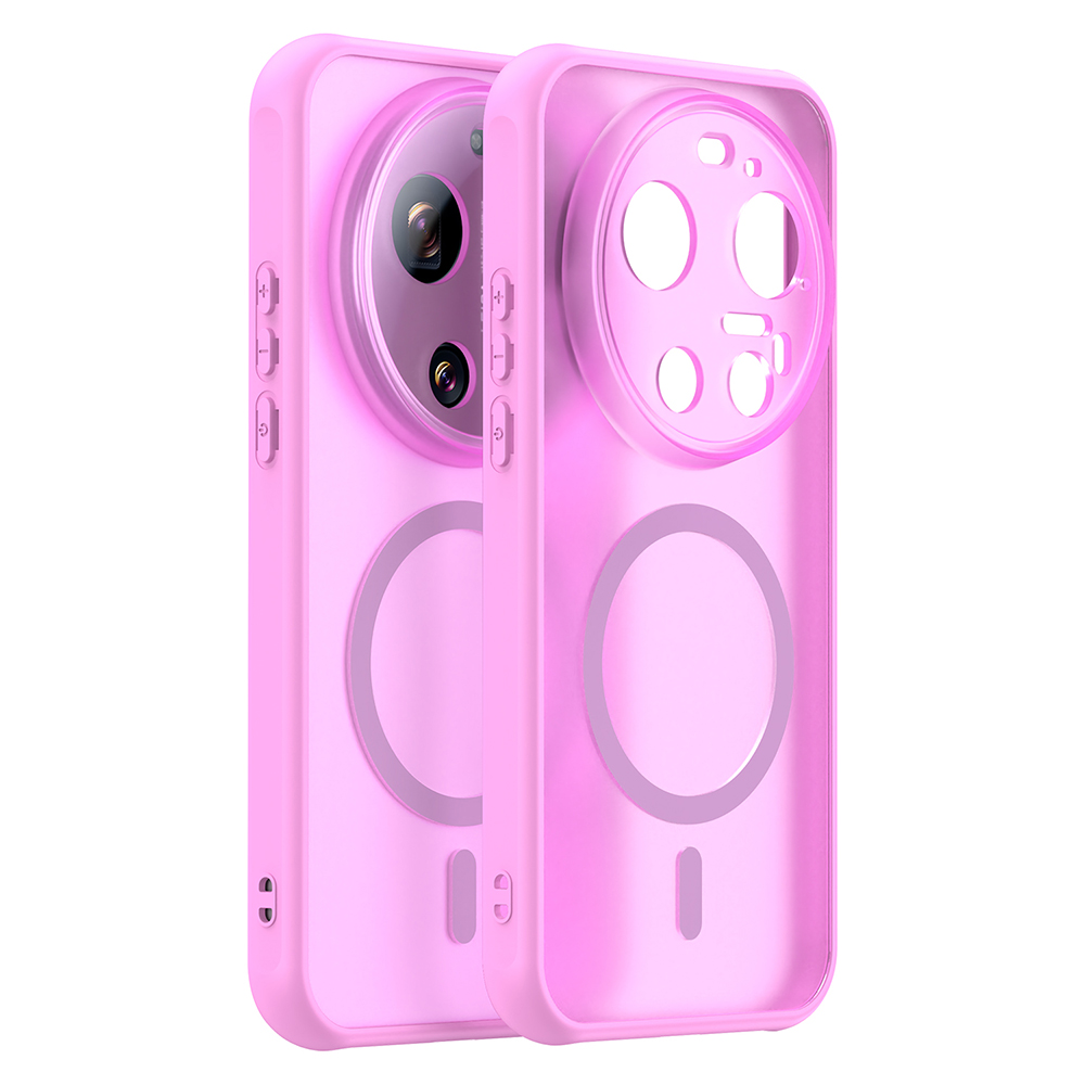 Levně Kryt Techsuit HaloFrost II MagSafe pro Xiaomi 17 Ultra růžový