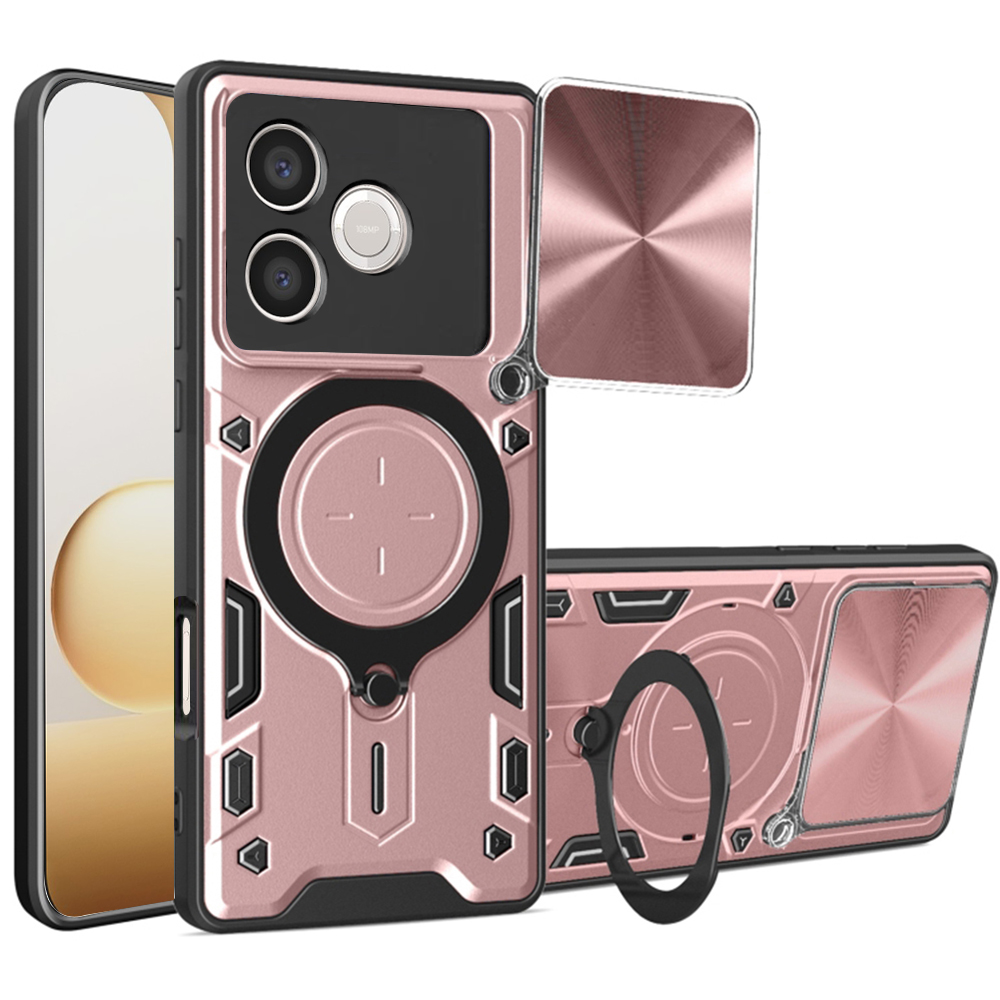 Levně Kryt Techsuit CamGuard Pro pro Honor 600 Lite růžovozlatý